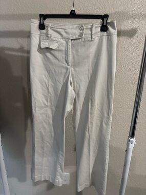 Women’s Cream Straight-Leg Trousers